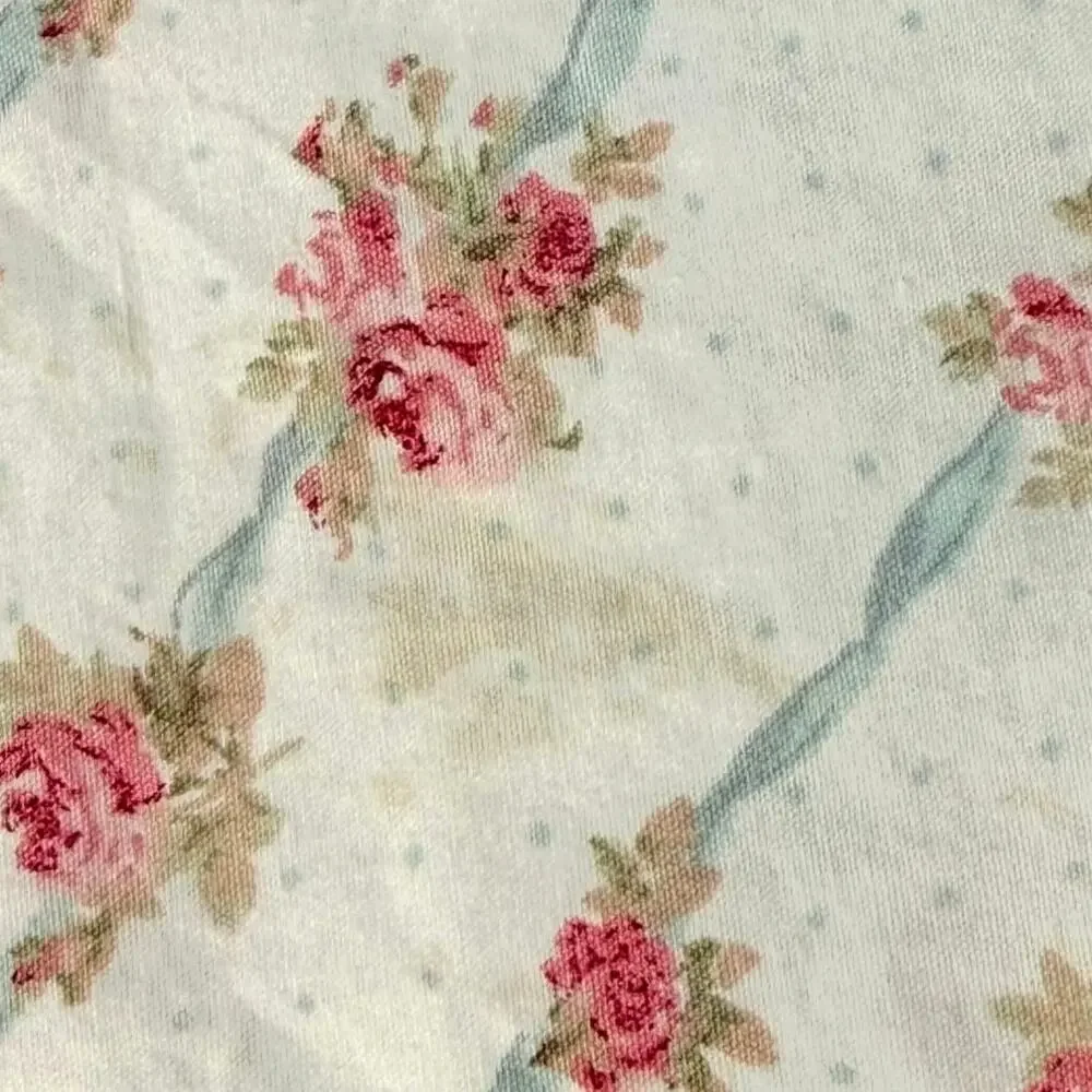 Simply Shabby Chic King Parlor Trellis Rose Sheets Floral Cottagecore Cotton 2PC